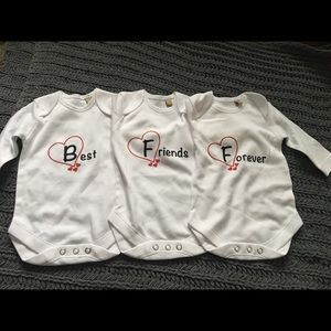 Best Friends Forever long sleeve onesie.